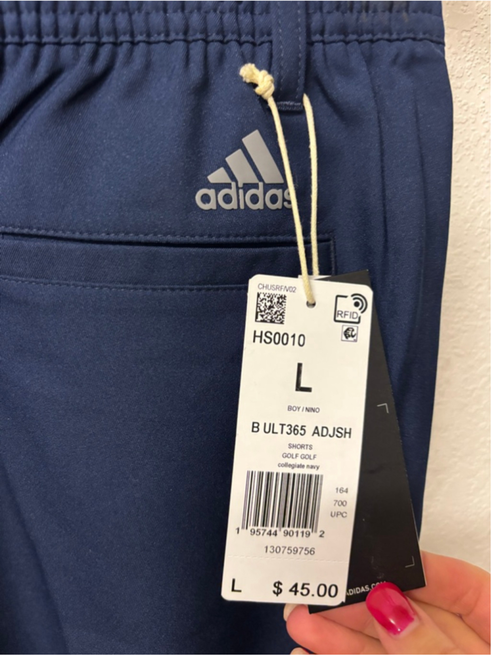 Boys Adidas Golf Shorts L Navy 14-15yr - Picture 6 of 6